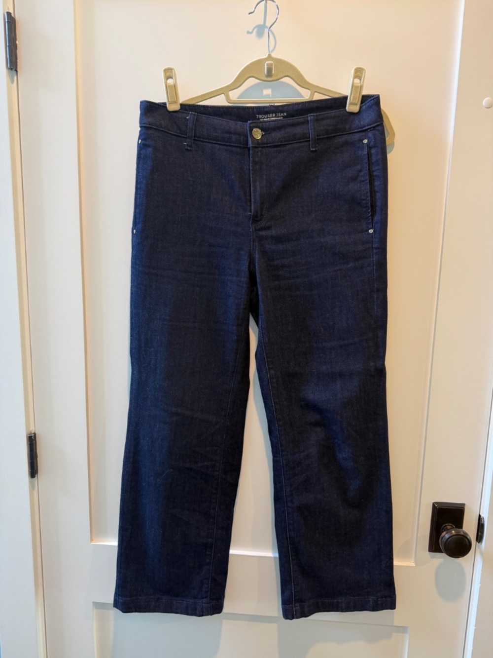Chico's High Rise Trouser Jeans Chico's Size 1 Dark Denim